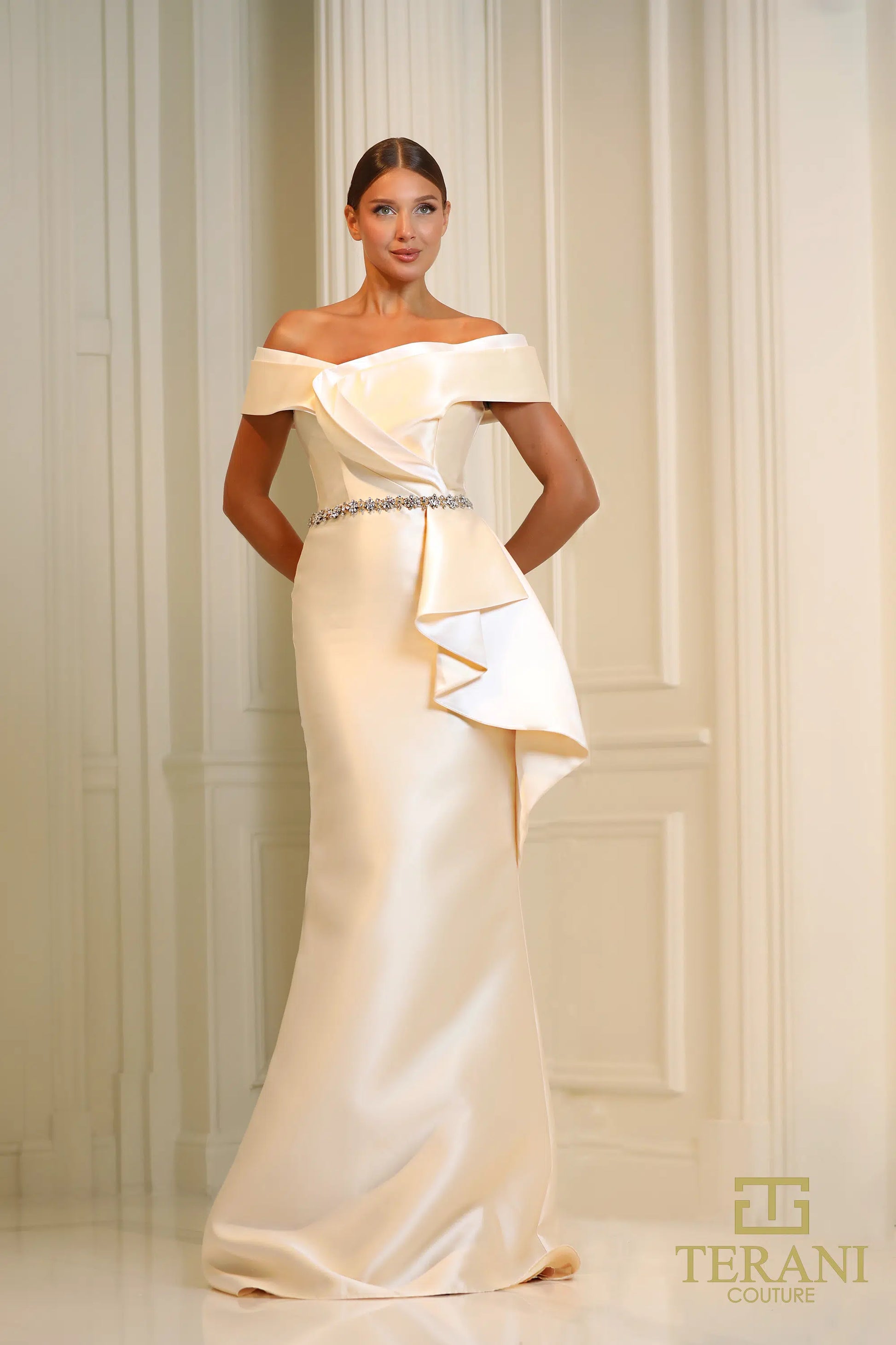 Terani Couture 251M4452 Long Evening Gown Fitted Formal Dress