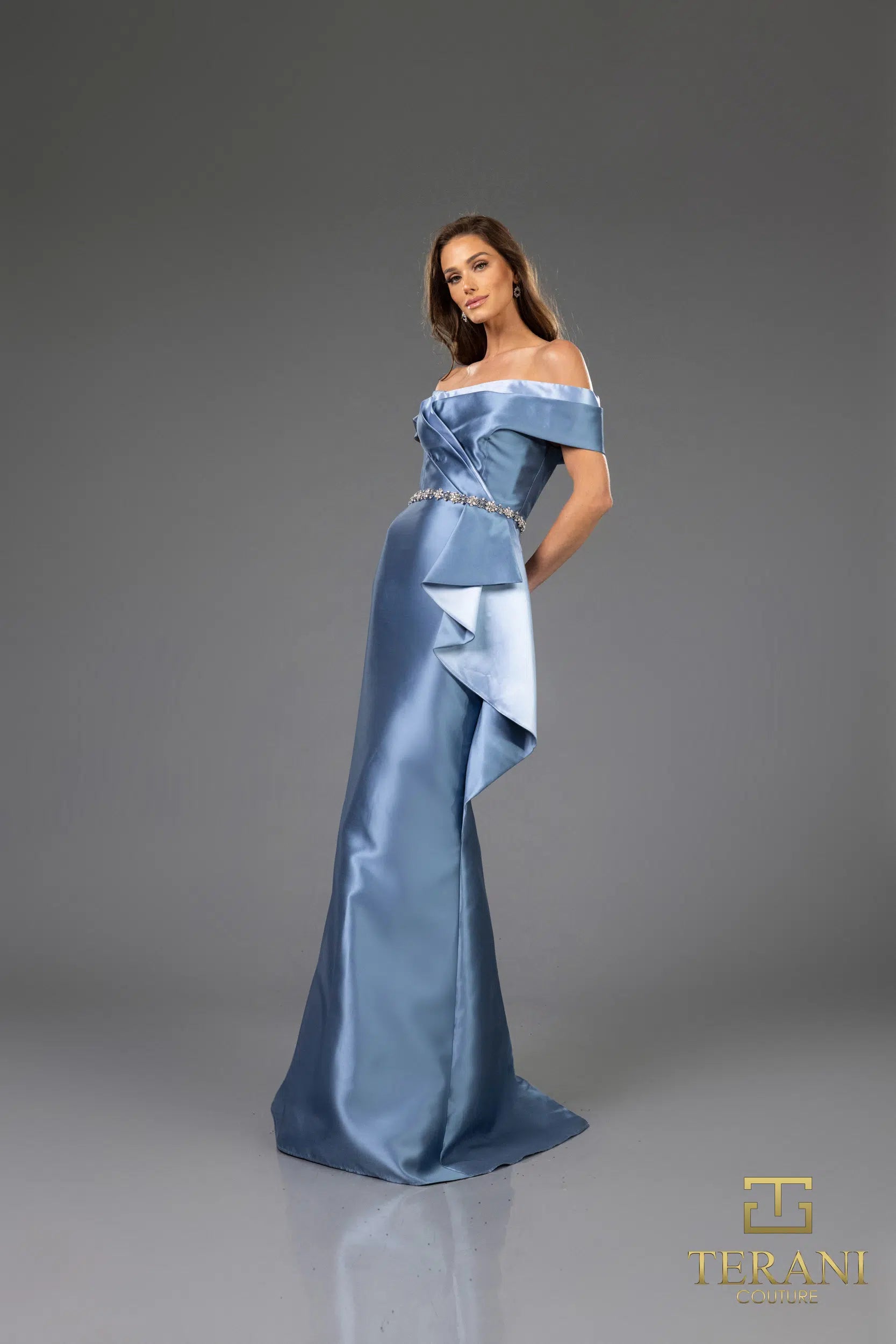 Terani Couture 251M4452 Long Evening Gown Fitted Formal Dress