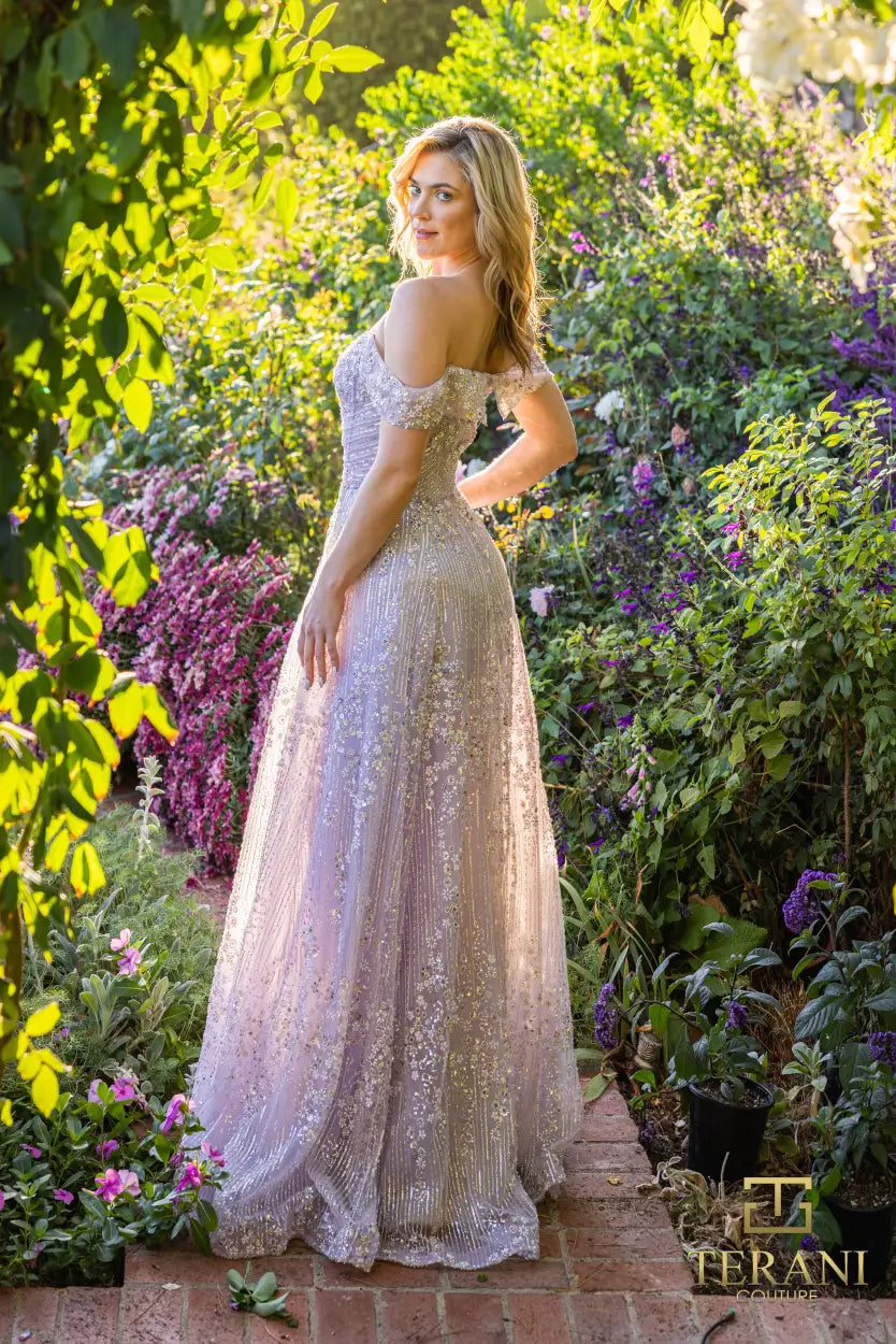Prom Dresses Long Beaded Lace Formal Prom Dress Lilac