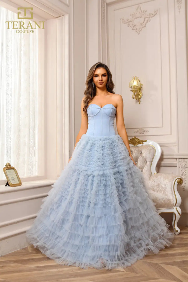 Terani Couture 251P4092 Long Ball Gown Formal Prom Dress