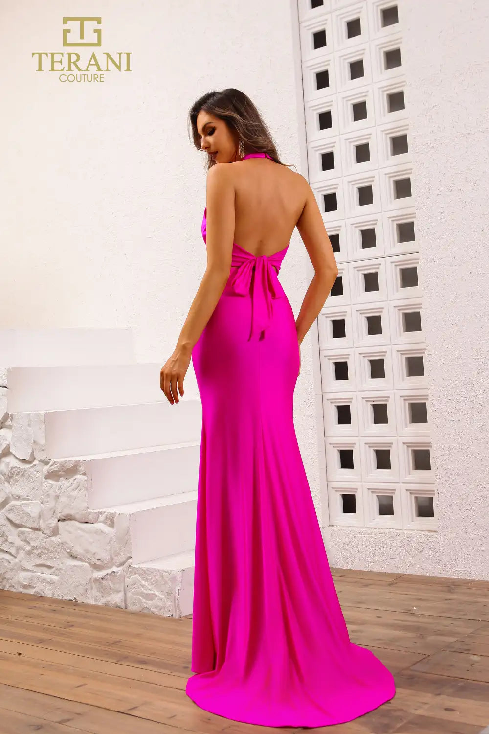 Prom Dresses Fitted Long Formal Prom Dress Hot Pink