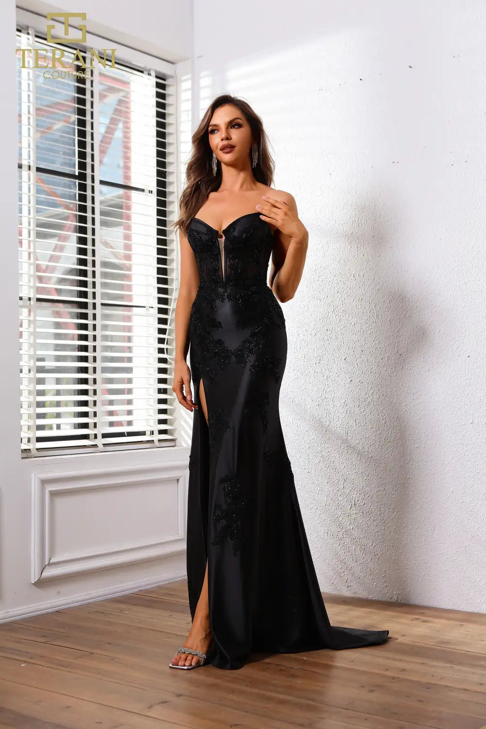 Terani Couture 251P4541 Long Fitted Formal Bodycon Prom Dress – The Dress Outlet