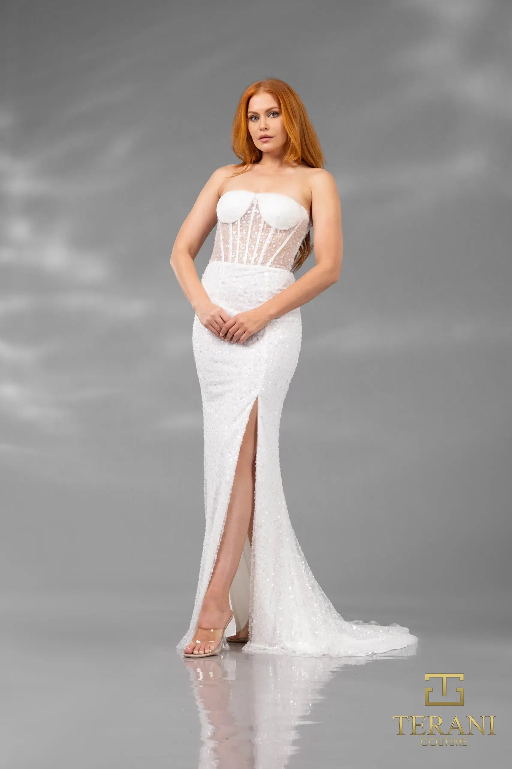 Prom Dresses Long Fitted Evening Formal Prom Dress Ivory