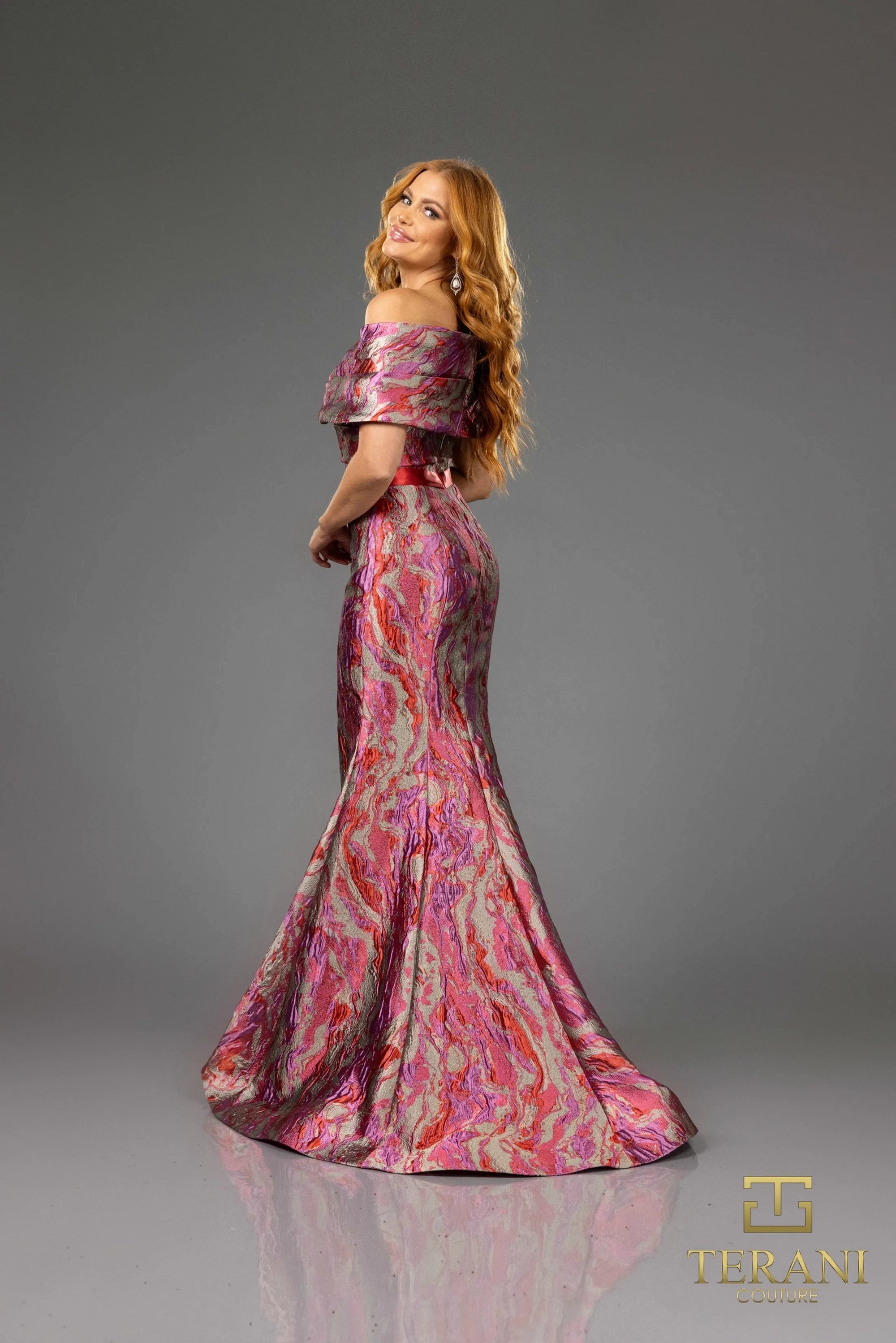 Formal Dresses Pleated Long Formal Mermaid Evening Gown Fuchsia