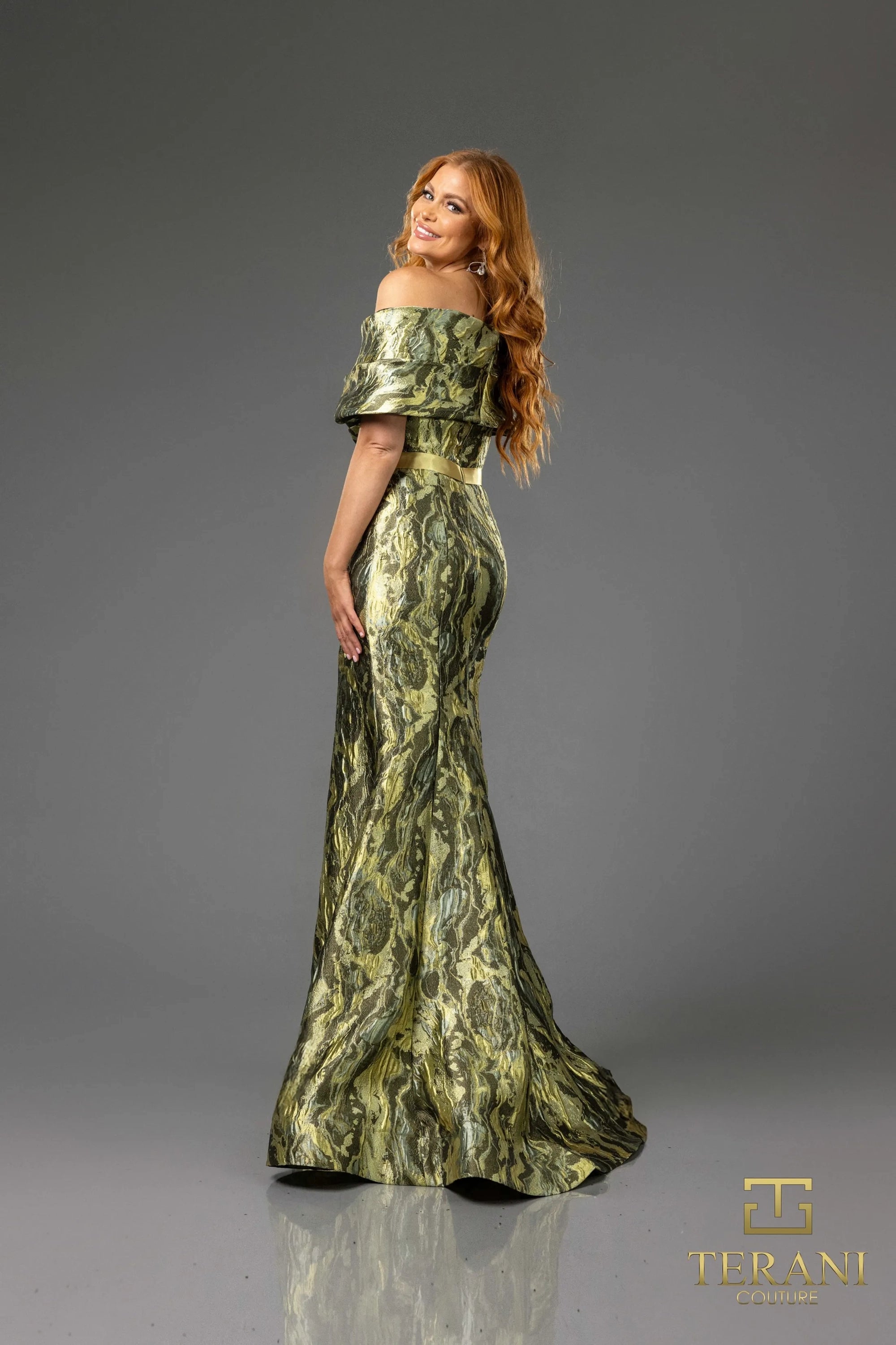 Formal Dresses Pleated Long Formal Mermaid Evening Gown Green