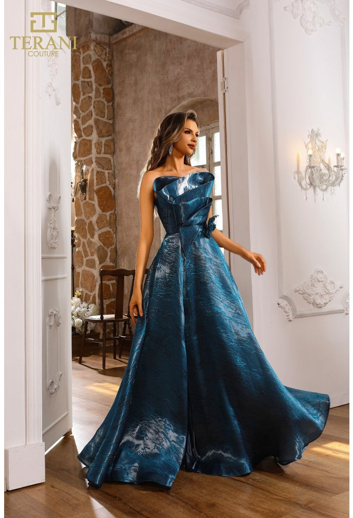 Terani Couture 251E4287 Long A Line Formal Evening