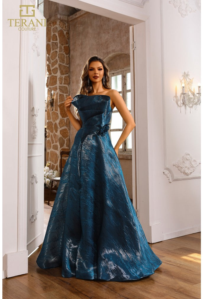Terani Couture 251E4287 Long A Line Formal Evening