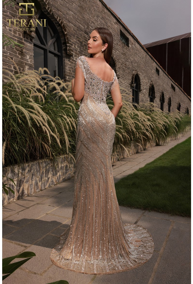 Terani Couture 251GL4345 Fitted Formal Evening Long Dress