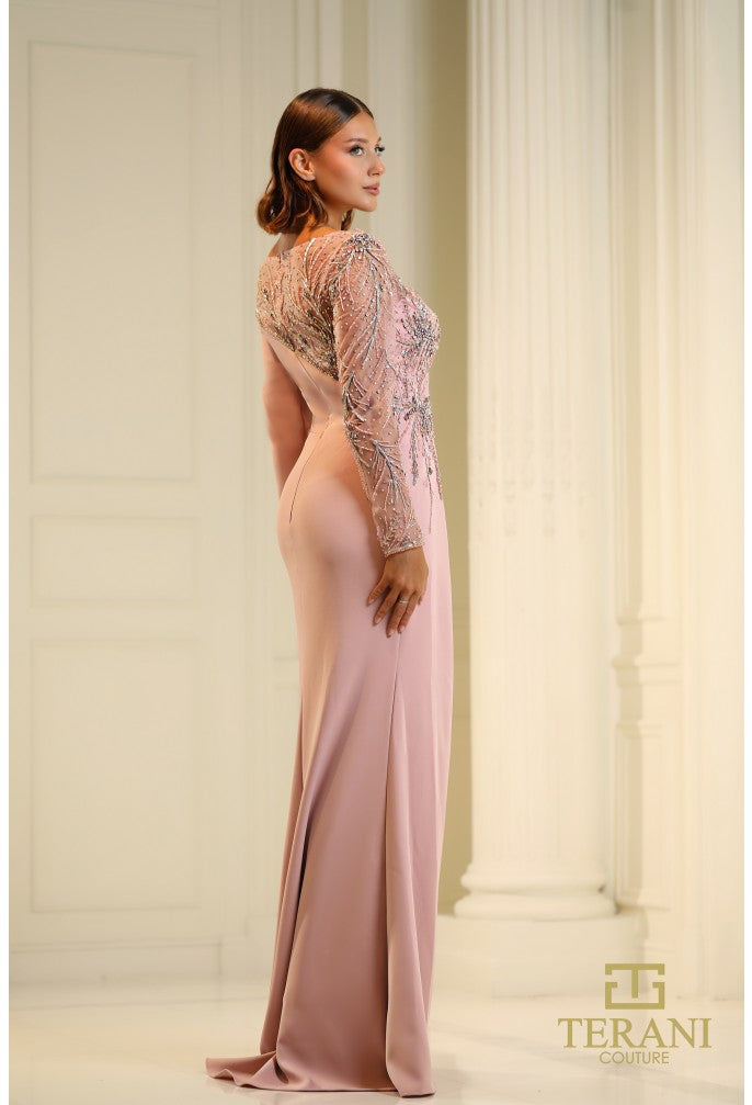 Terani Couture 251M4423 Long Sleeve Mother of the Bride Formal Dress
