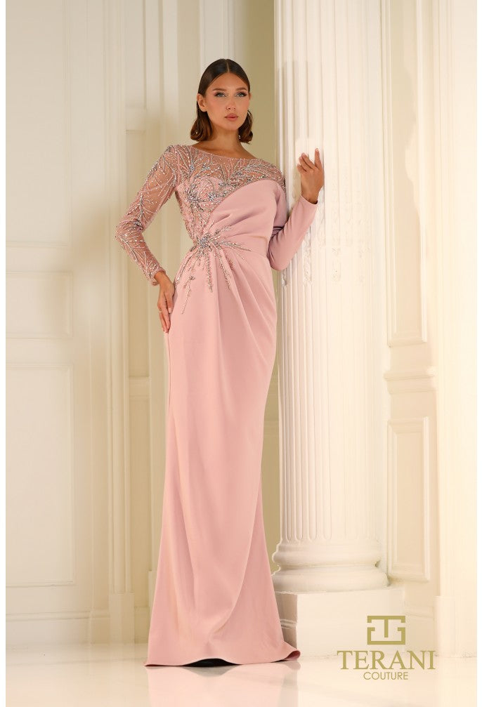 Terani Couture 251M4423 Long Sleeve Mother of the Bride Formal Dress