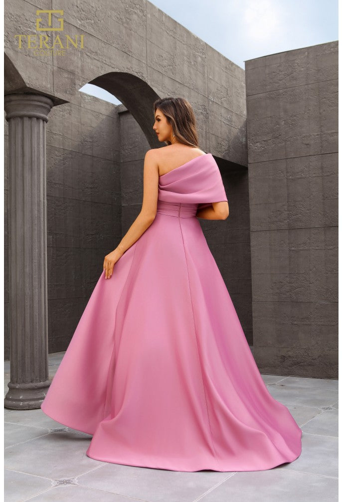 Terani Couture 251M4441 Pleated Long Formal Beaded Evening Dress