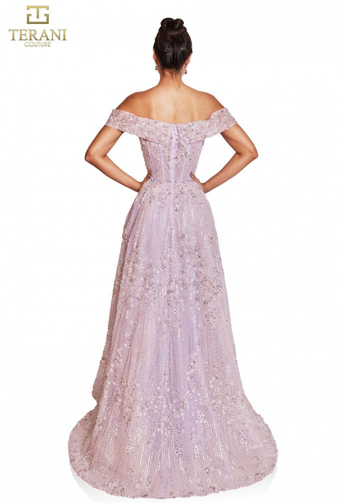 Terani Couture 251P4041 Long A Line Formal Prom Dress