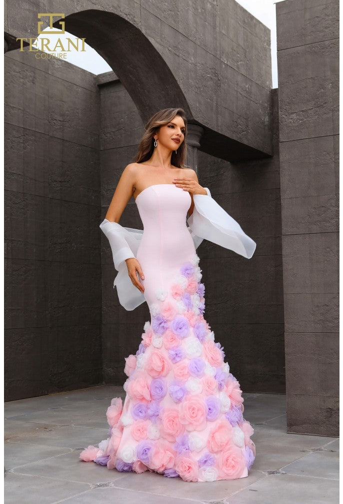Terani Couture 251P4091 Long Ruffle Formal Mermaid Prom Dress