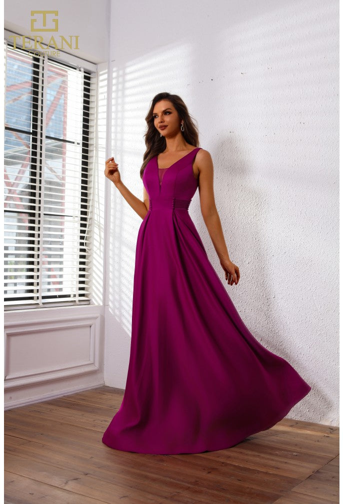 Terani Couture 251P4113 A Line Long Ball Gown Formal Prom Dress