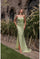 Prom Dresses Fitted Slit Formal Beaded Long Prom Dress Citrine