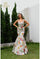 Prom Dresses Fitted Lace Long Formal Prom Dress Ivory Multi