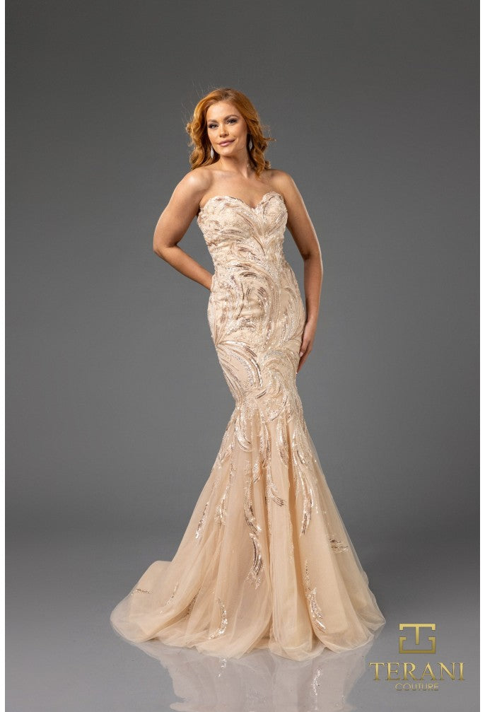 Terani Couture 251P4388 Prom Long Fitted Formal Beaded Prom Dress