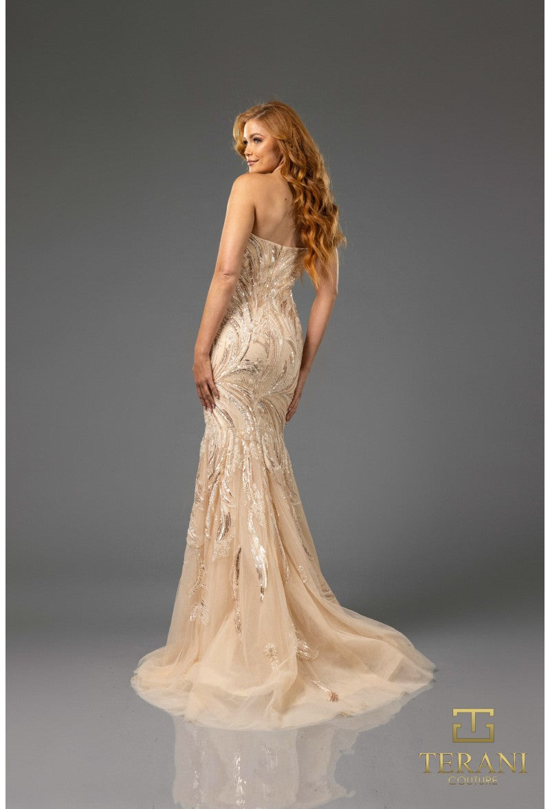 Terani Couture 251P4388 Prom Long Fitted Formal Beaded Prom Dress