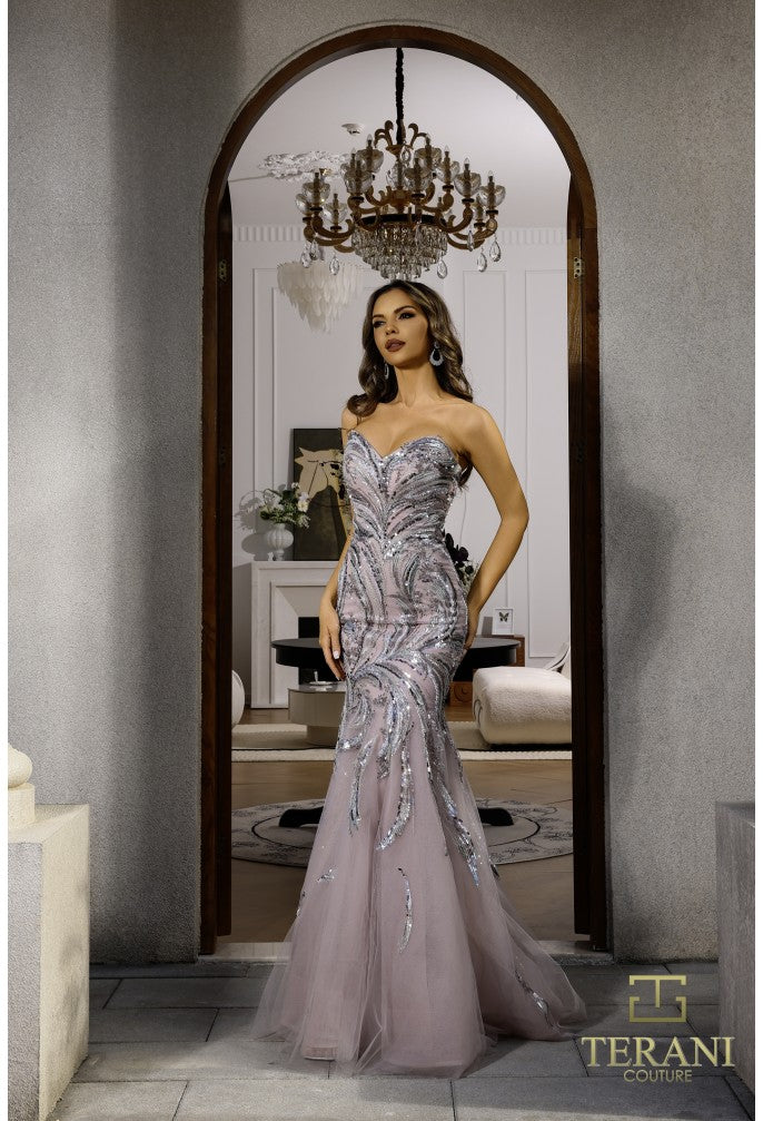 Terani Couture 251P4388 Prom Long Fitted Formal Beaded Prom Dress
