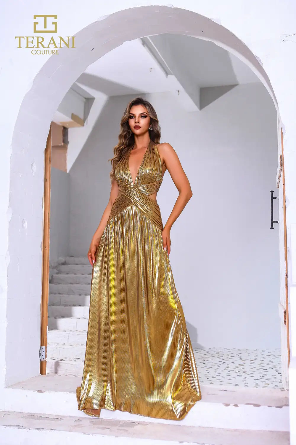 Prom Dresses Long Fitted Evening Formal Prom Dress Yellow Gold