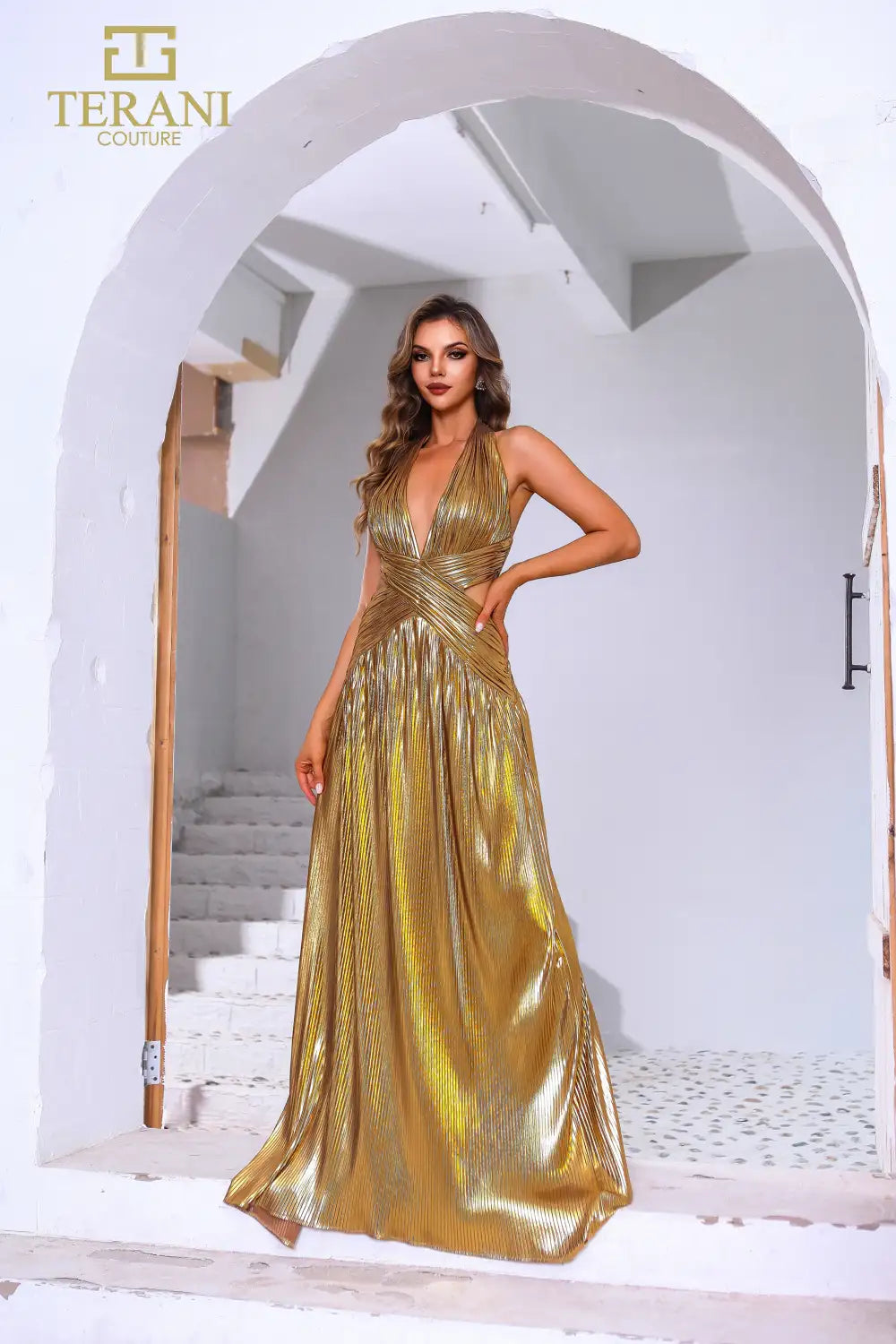 Prom Dresses Long Fitted Evening Formal Prom Dress Yellow Gold