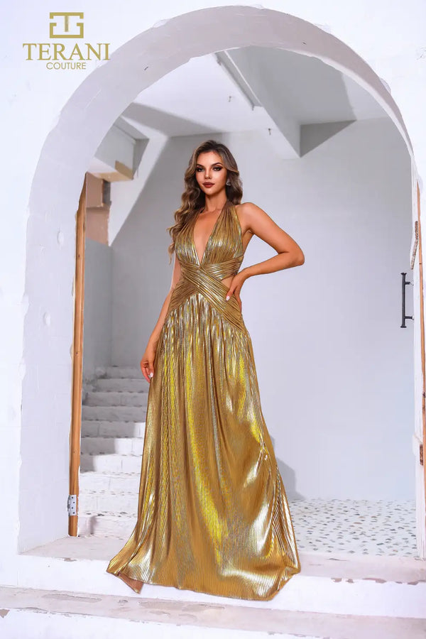 Terani Couture 251P4534 Long Formal A Line Prom Dress