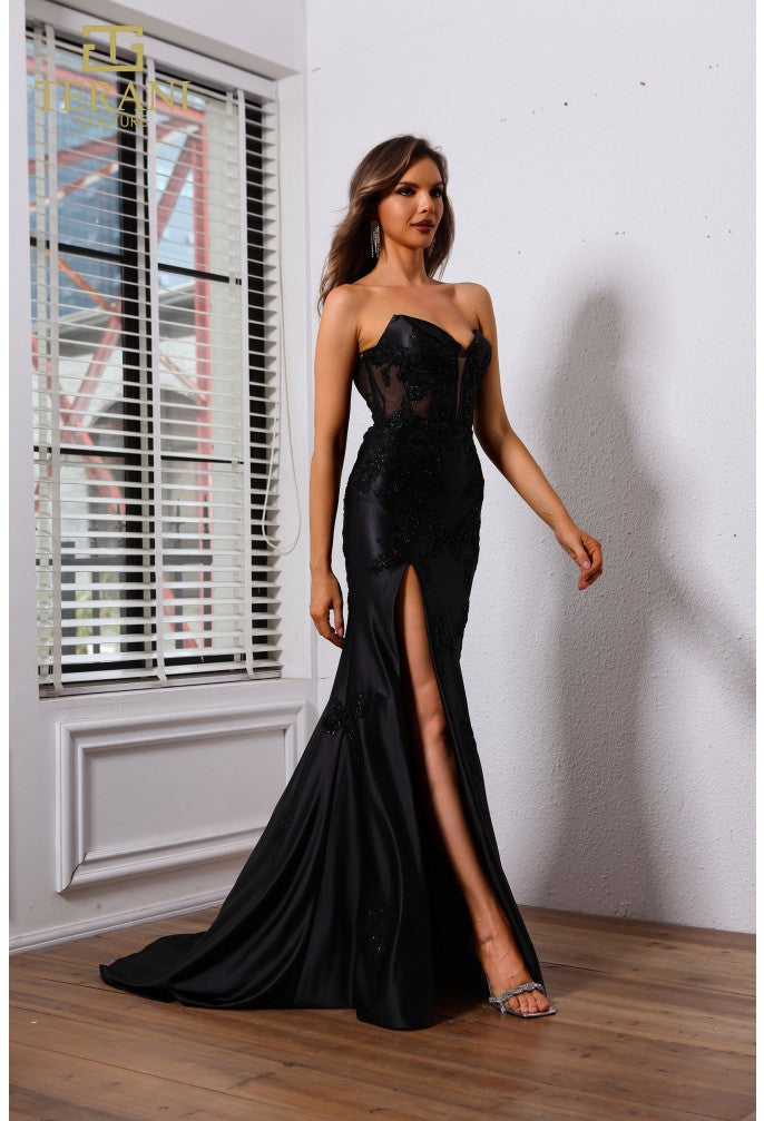 Terani Couture 251P4541 Long Fitted Formal Bodycon Prom Dress