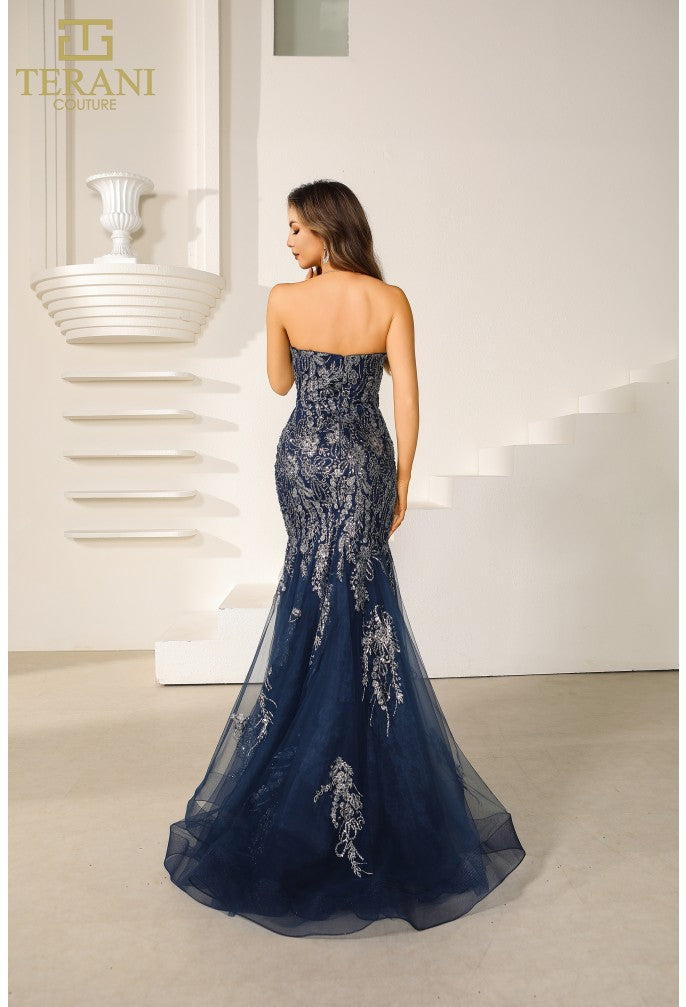 Terani Couture 251P4641 Beaded Long Formal Fitted Prom Dress