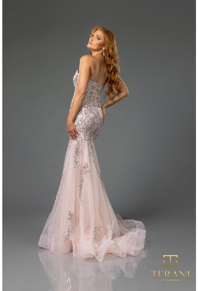 Terani Couture 251P4641 Beaded Long Formal Fitted Prom Dress