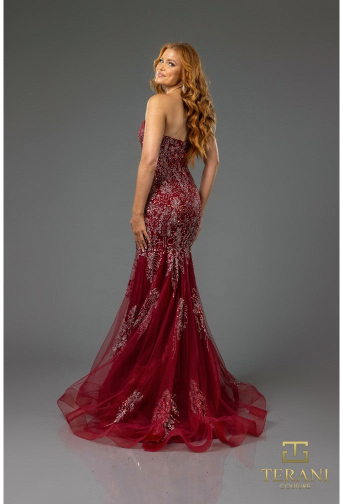 Terani Couture 251P4641 Beaded Long Formal Fitted Prom Dress