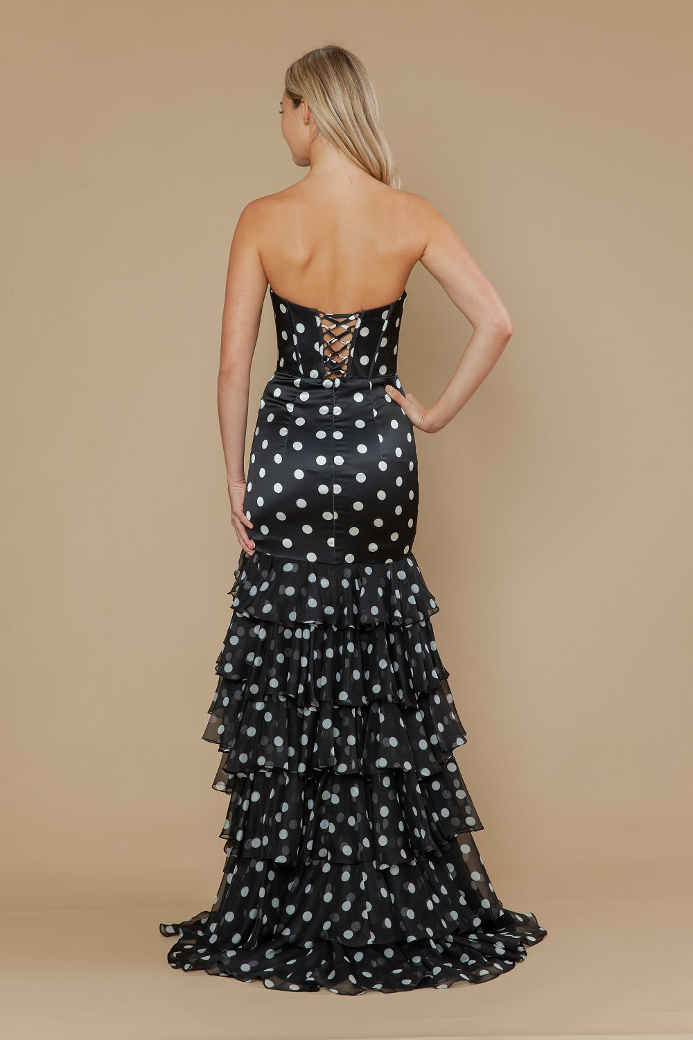 Strapless Straight Neck Floor-Length Satin Prom Mermaid Trumpet Poly USA 25202