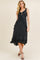 Cocktail Dresses Sleeveless Ruffle Midi Dress Black