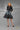 Cocktail Dresses Short A Line Floral Pocket Cocktail Dress Black Blue