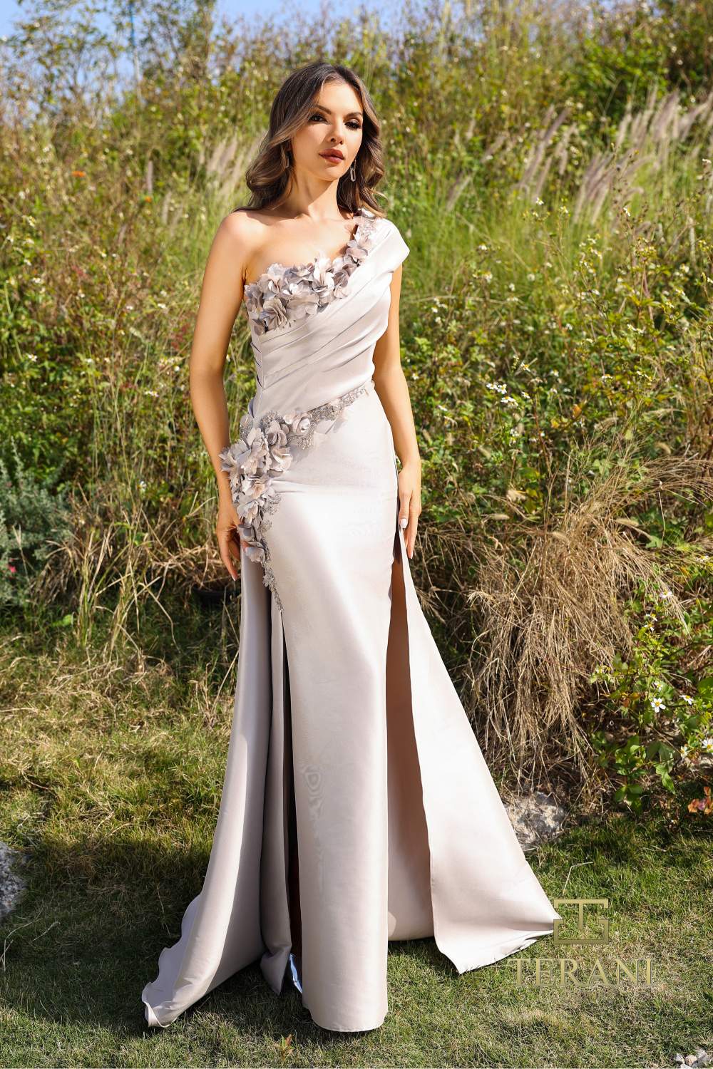 Terani Couture 252E5116 Long Formal Overskirt Bodycon Evening Dress