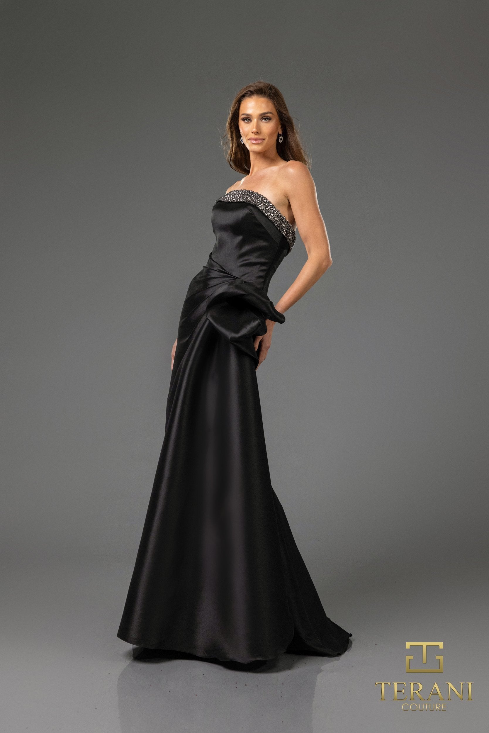 formal dresses made to order Terani Couture 252E5131 Beaded Long Formal Evening Prom Dress