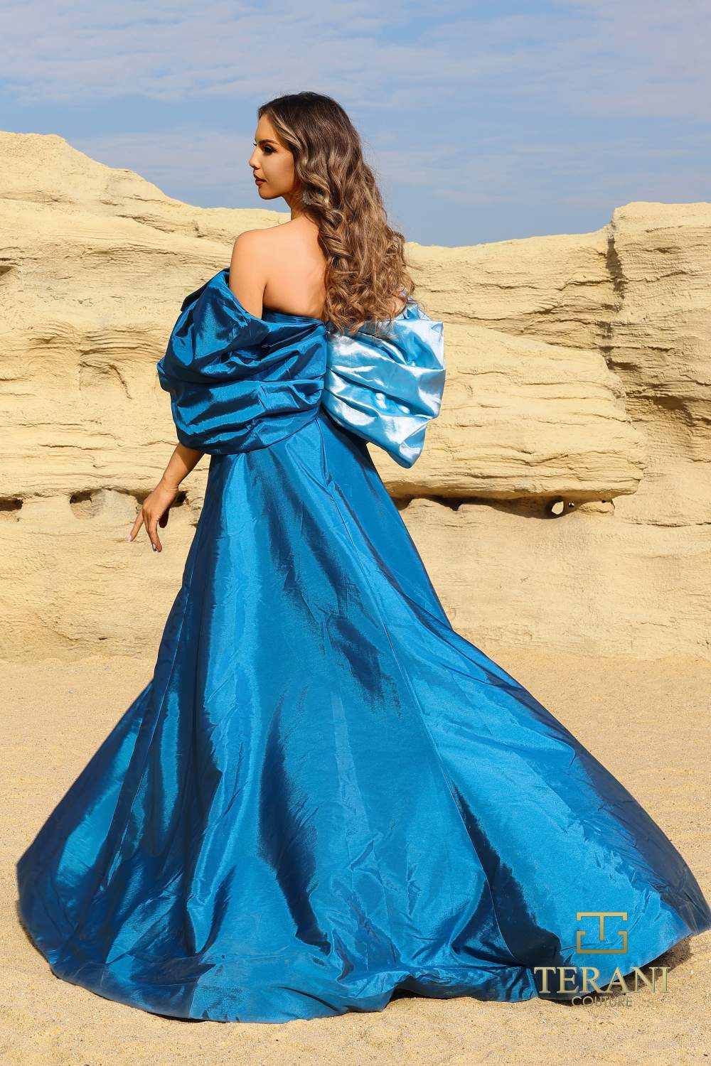 Formal Dresses Fitted Long Evening Formal Dress Blue Denim