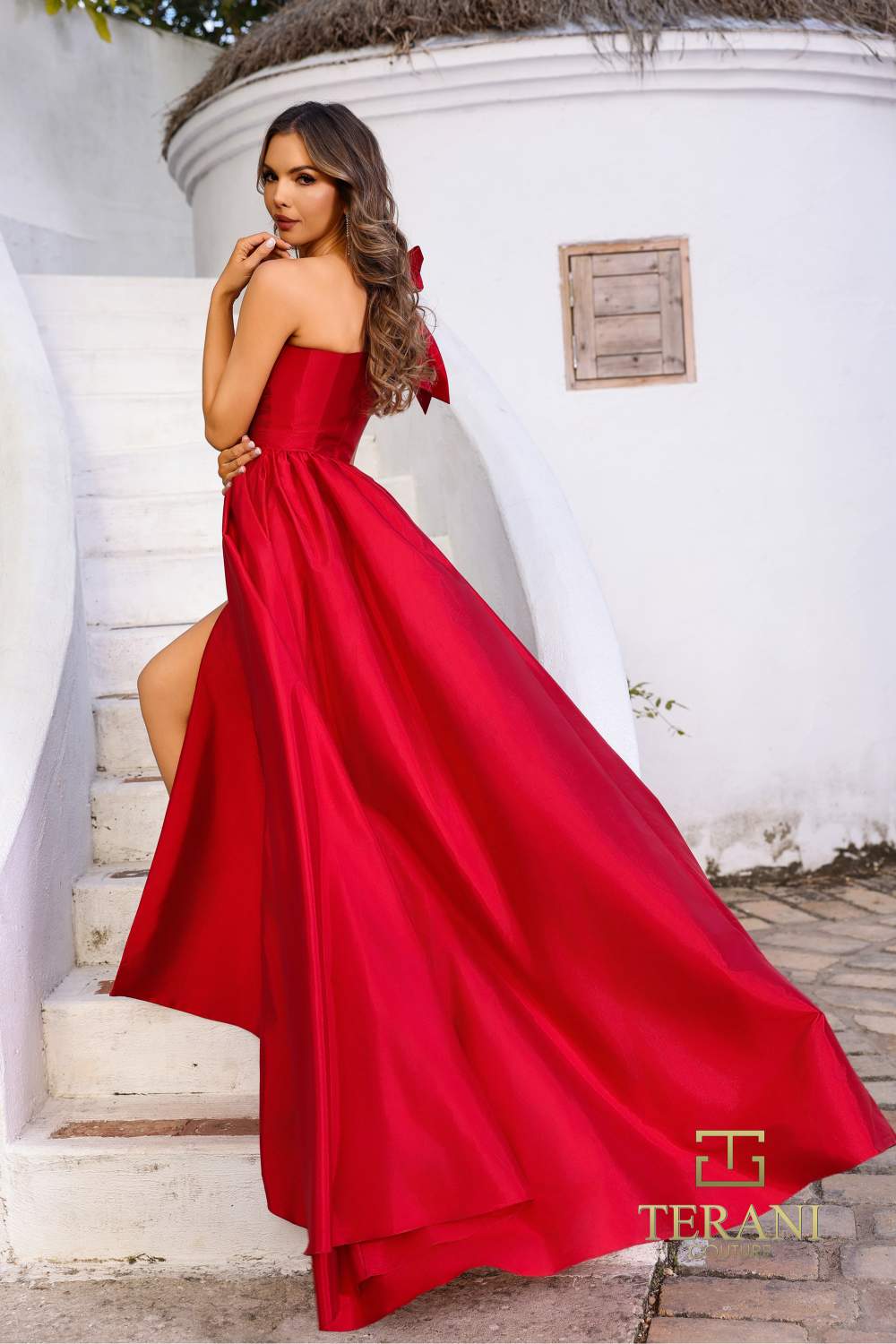 Terani Couture 252E5531 Long Formal Overskirt Evening Prom Dress