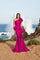 Formal Dresses Long Fitted Formal Peplum Evening Dress Fuchsia