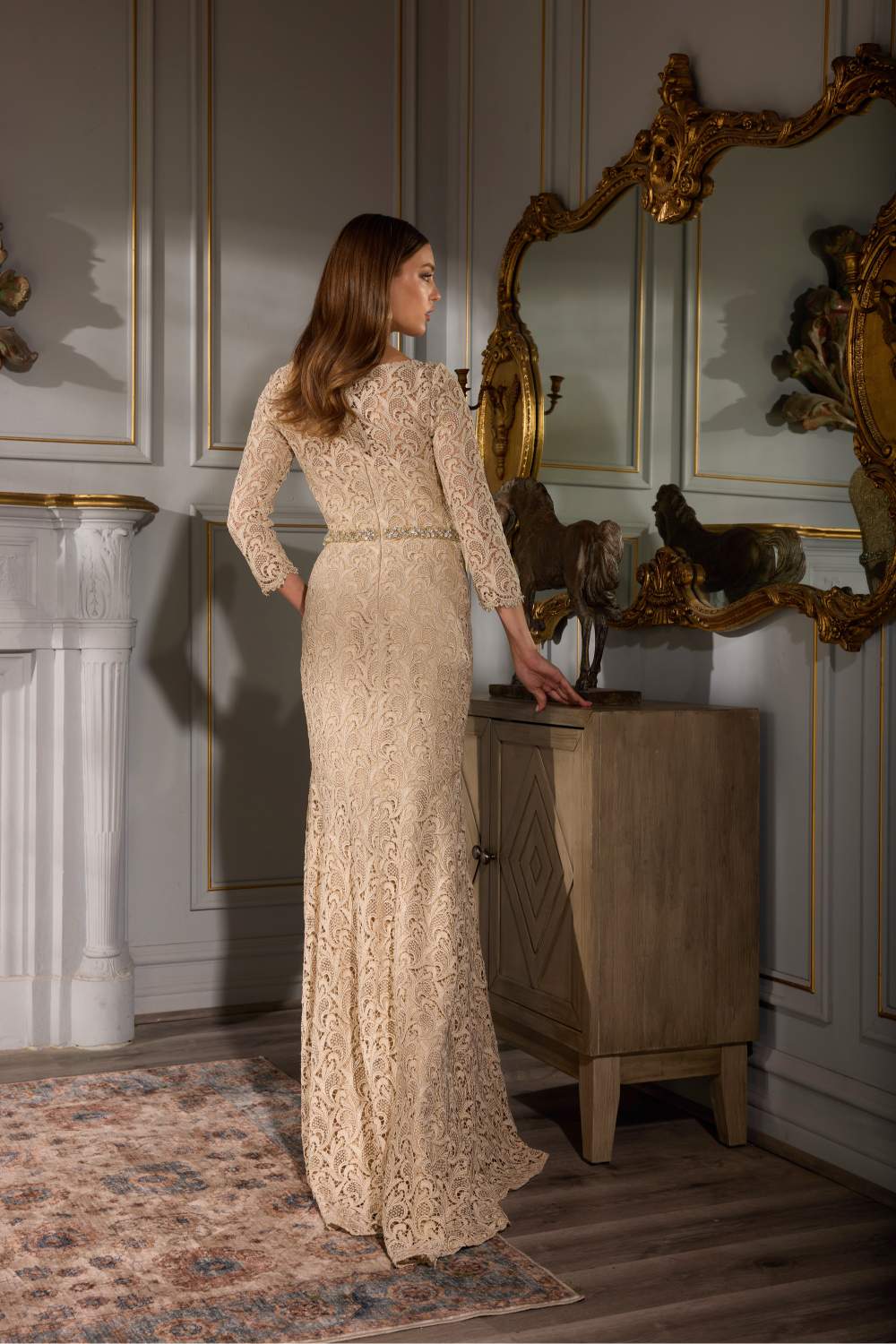 Terani Couture 252M5331 Long Formal Mother of the Bride Lace Dress