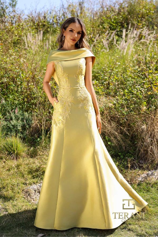 Terani Couture 252M5356 Long Evening Formal A Line Dress
