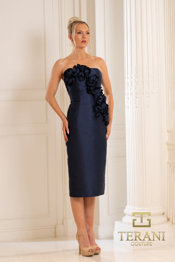 Terani Couture 252C5042 Short Cocktail Fitted Bodycon Midi Dress
