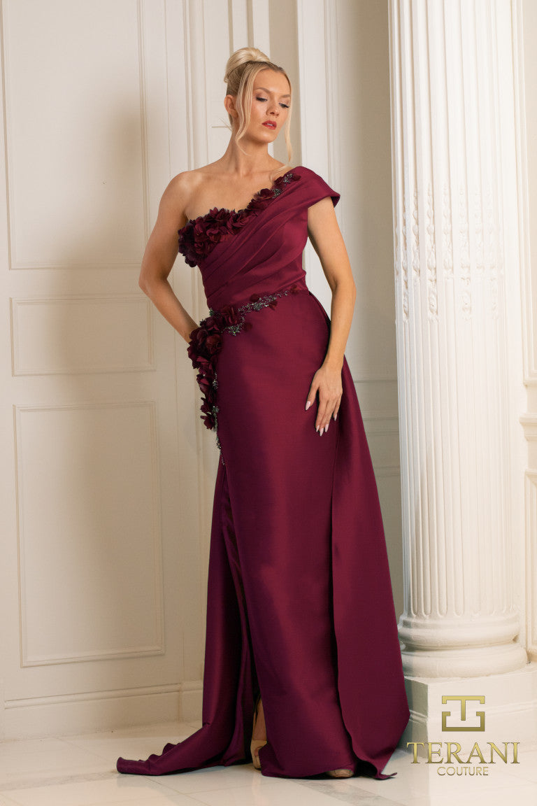 Terani Couture 252E5116 Long Formal Overskirt Bodycon Evening Dress