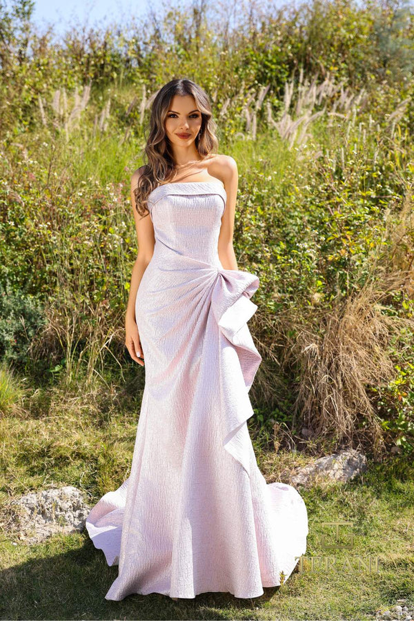Terani Couture 252E5200 Long Evening Formal Metallic Prom Dress