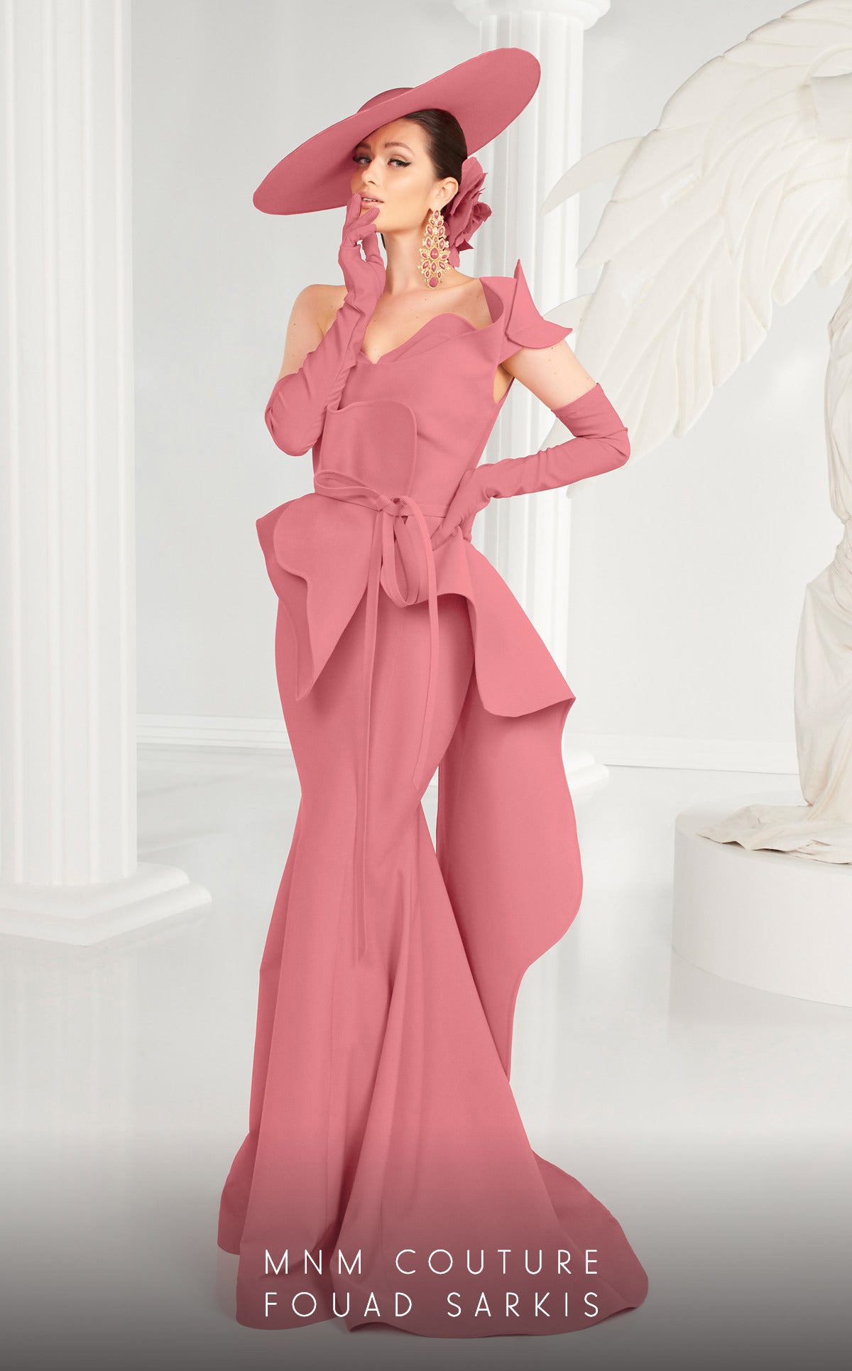 MNM Couture 2553 Long Formal Mermaid Ruffle Dress