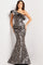 Formal Dresses Long Metallic Formal Evening Dress Gunmetal/Black
