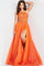 Prom Dresses Formal A Line Long Ball Gown Glitter Prom Dress Orange