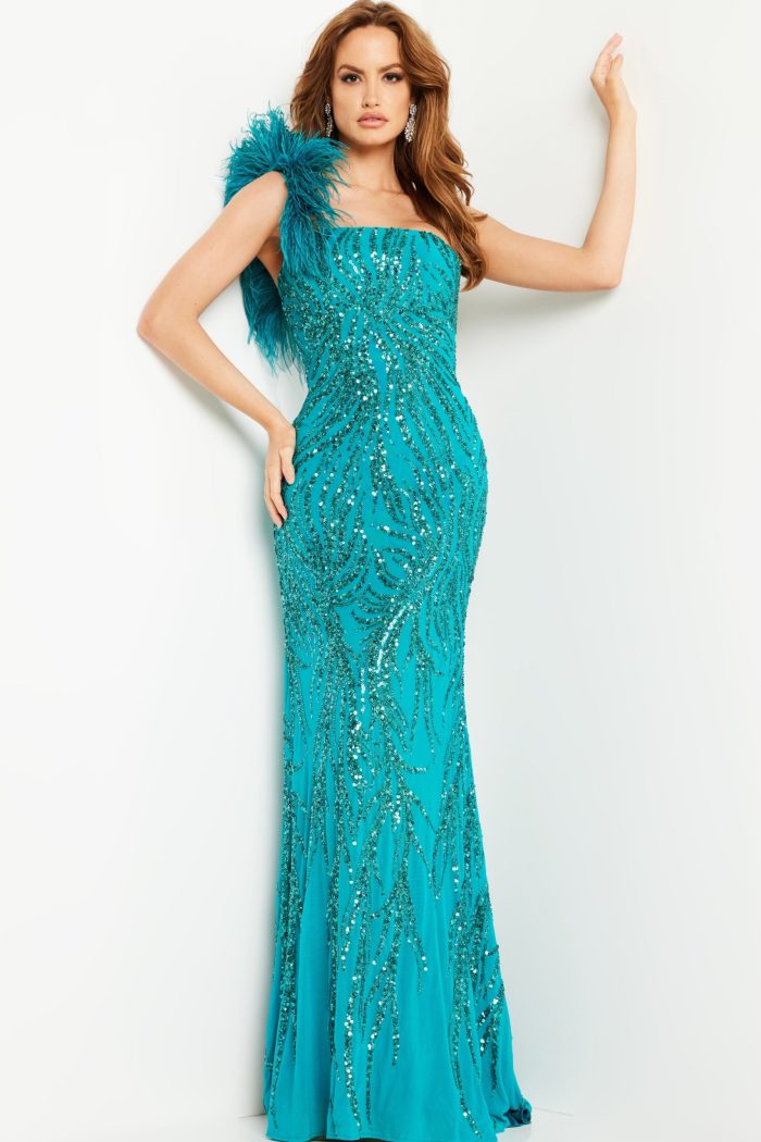 Formal Dresses Long Formal Beaded Evening Dress Peacock