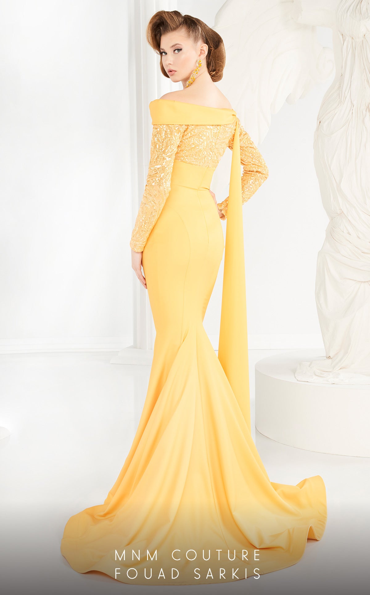 MNM Couture 2578 Long Formal Mermaid Beaded Evening Dress