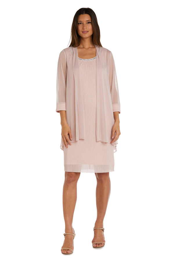 Glitter Short Jacket Dress Two Piece Mother of the Bride R&M Richards 2583D