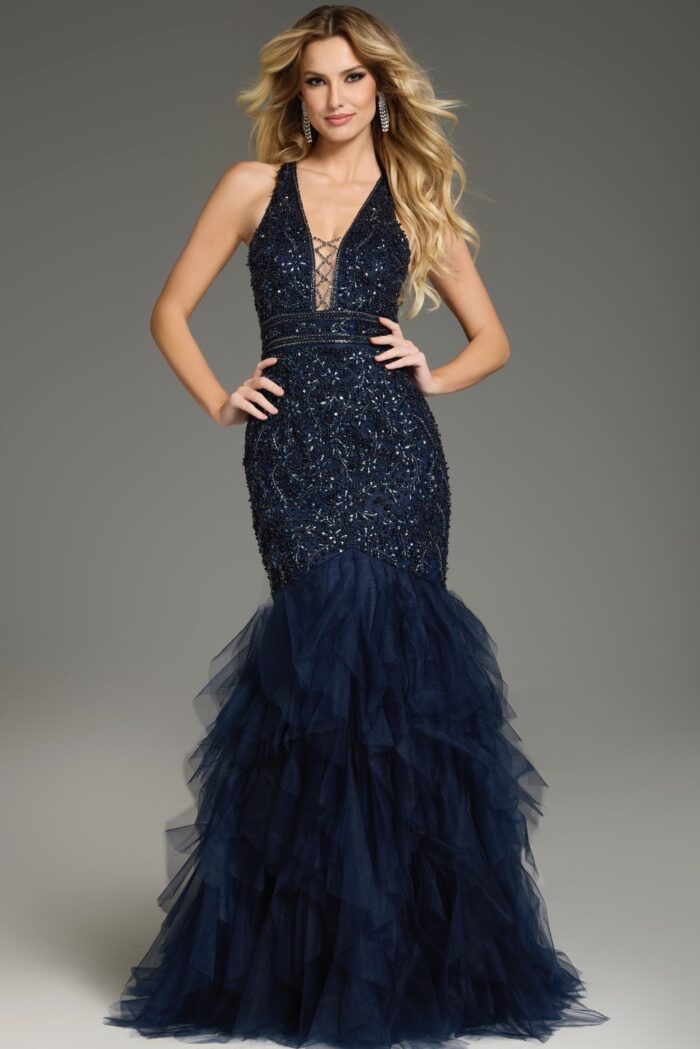 Formal Dresses Long Formal Mermaid Evening Dress Navy
